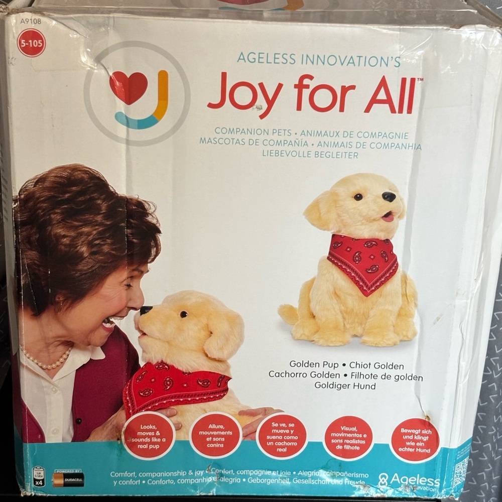 Joy for All Golden Pup with Red Bandana